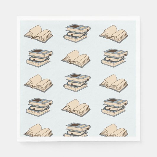 Serviette En Papier Motif de livres (Devant)