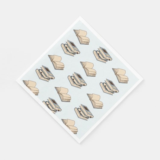 Serviette En Papier Motif de livres (Coin)