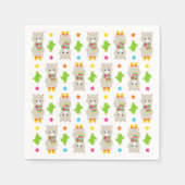 Serviette En Papier Motif De Llamas, Cute Llamas, Alpacas, Cactus (Devant)