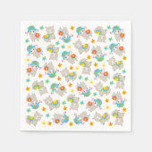 Serviette En Papier Motif De Llamas, Cute Llamas, Alpacas, Fleurs (Devant)