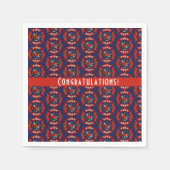 Serviette En Papier Motif de logo du service d'incendie personnalisé (Devant)