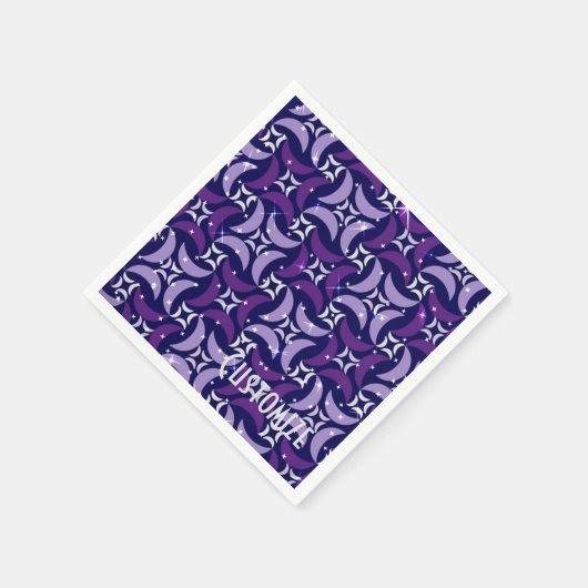 Serviette En Papier Motif de lune mystique violet serviettes (Coin)