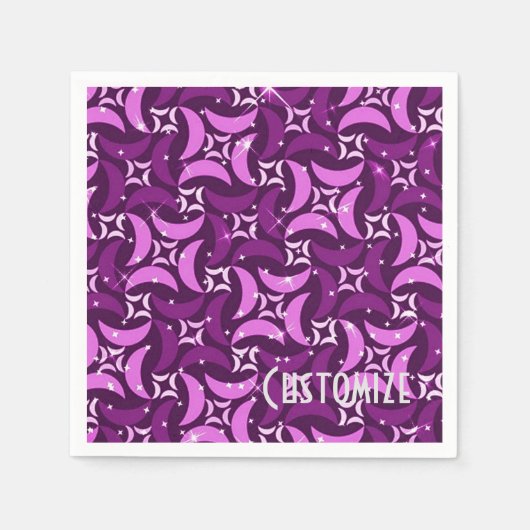 Serviette En Papier Motif de lune rose mystique (Devant)