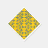 Serviette En Papier Motif de lustre bleu jaune (Coin)