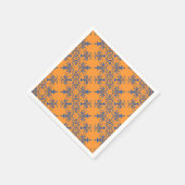 Serviette En Papier Motif de lustre bleu orange (Coin)