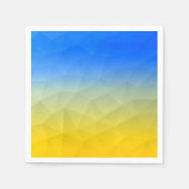 Serviette En Papier Motif de maillage géométrique bleu jaune Ukraine (Devant)