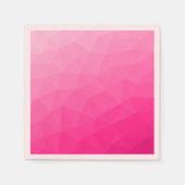 Serviette En Papier Motif de maillage géométrique rose chaud (Devant)