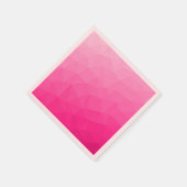 Serviette En Papier Motif de maillage géométrique rose chaud (Coin)