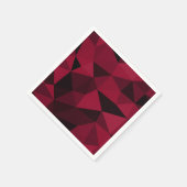 Serviette En Papier Motif de maillage géométrique rose magenta noir fo (Coin)