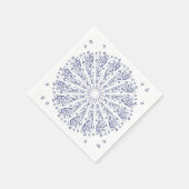 Serviette En Papier Motif de mandala bleu (Coin)