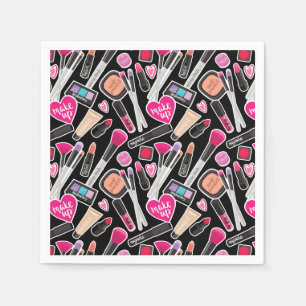 Serviette En Papier Motif de maquillage néon