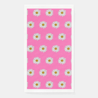 Serviette En Papier Motif de marguerite rose chaud