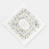 Serviette En Papier Motif de Mariage de fleurs doux ID1045 (Coin)