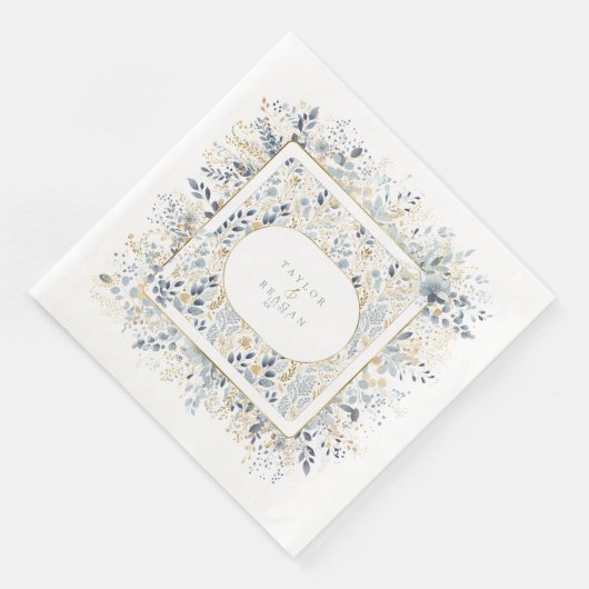 Serviette En Papier Motif de Mariage de fleurs doux ID1045 (Coin)