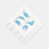 Serviette En Papier motif de masque Médicale (Coin)