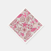 Serviette En Papier Motif de mer rose (Coin)