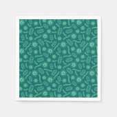 Serviette En Papier Motif de microbes verts (Devant)