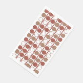 Serviette En Papier Motif de  moderne en terre cuite du milieu du sièc (Coin)