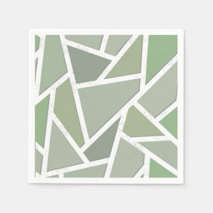 Serviette En Papier Motif de mosaïque vert olive