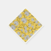 Serviette En Papier Motif de moutarde orchidée (Coin)