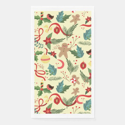 Serviette En Papier Motif de Noël (Devant)
