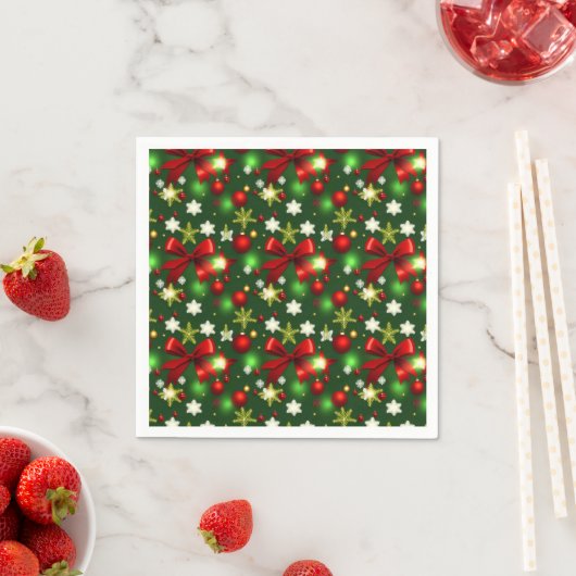 Serviette En Papier Motif de Noël 8 - Papier Napkin (En situation)
