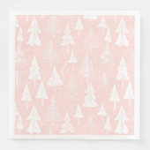 Serviette En Papier Motif de Noël blanc rose #6 ID1009 (Devant)