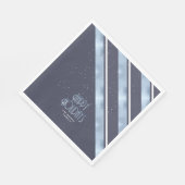 Serviette En Papier Motif de Noël bleu/blanc ID862 (Coin)