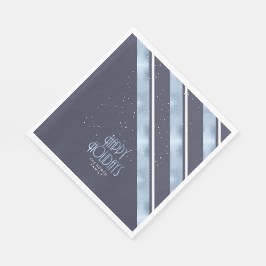 Serviette En Papier Motif de Noël bleu/blanc ID862 (Coin)