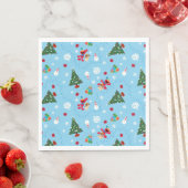 Serviette En Papier Motif de Noël bleu Elmo & Tango (En situation)