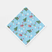 Serviette En Papier Motif de Noël bleu Elmo & Tango (Coin)