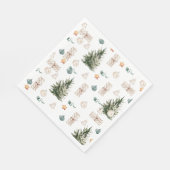 Serviette En Papier Motif de Noël branché | Aquarelle (Coin)