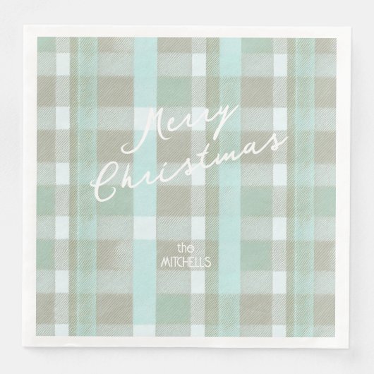 Serviette En Papier Motif de Noël côtier #2 ID1009 (Devant)