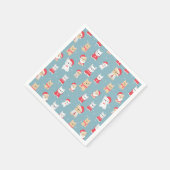 Serviette En Papier Motif de Noël de Bulldog français (Coin)
