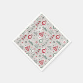 Serviette En Papier Motif de Noël d'hiver. (Coin)