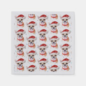 Serviette En Papier Motif de Noël du chien de Chihuahua (Devant)