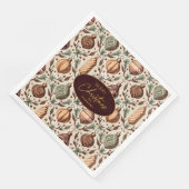 Serviette En Papier Motif de Noël Earth Tones #12 ID1009 (Coin)