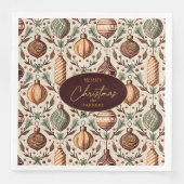 Serviette En Papier Motif de Noël Earth Tones #12 ID1009 (Devant)