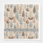 Serviette En Papier Motif de Noël Earth Tones #25 ID1009 (Devant)