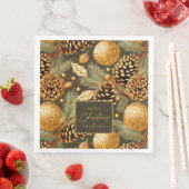 Serviette En Papier Motif de Noël Earth Tones #29 ID1009 (En situation)