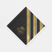 Serviette En Papier Motif de Noël Gold/Black ID862 (Coin)