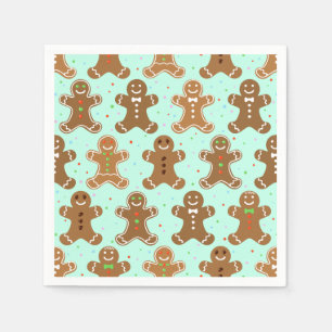Serviette En Papier Motif de Noël Hommes Gingerbread