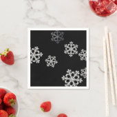 Serviette En Papier Motif de Noël minimaliste monochrome (En situation)