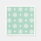 Serviette En Papier Motif de Noël Mint Green White (Devant)