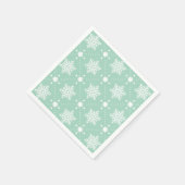 Serviette En Papier Motif de Noël Mint Green White (Coin)