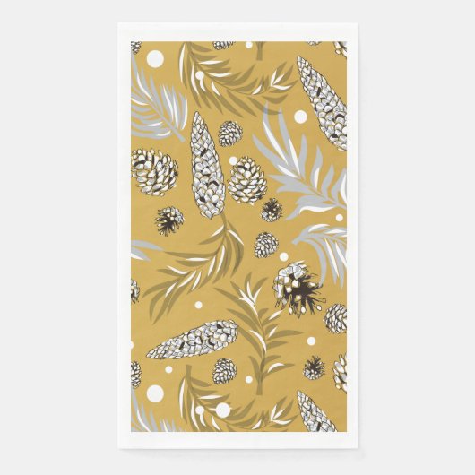 Serviette En Papier Motif de Noël, Pine Snow 6 (Devant)