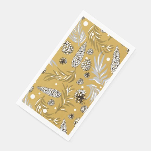 Serviette En Papier Motif de Noël, Pine Snow 6 (Coin)