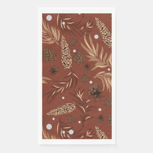 Serviette En Papier Motif de Noël, Pine Snow 8 (Devant)