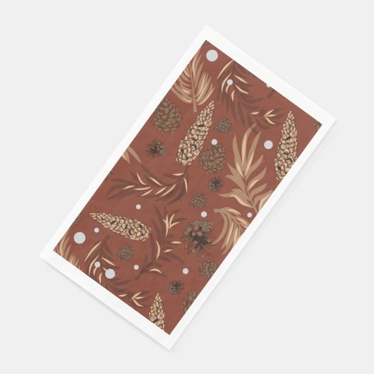 Serviette En Papier Motif de Noël, Pine Snow 8 (Coin)