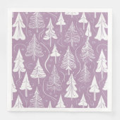 Serviette En Papier Motif de Noël pourpre n° 6 ID1009 (Devant)